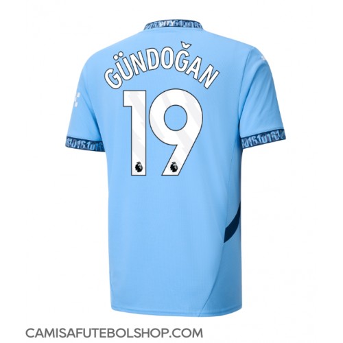 Camisa de time de futebol Manchester City Ilkay Gundogan #19 Replicas 1º Equipamento 2024-25 Manga Curta